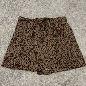 Miami Leopard Print High Waist Shorts